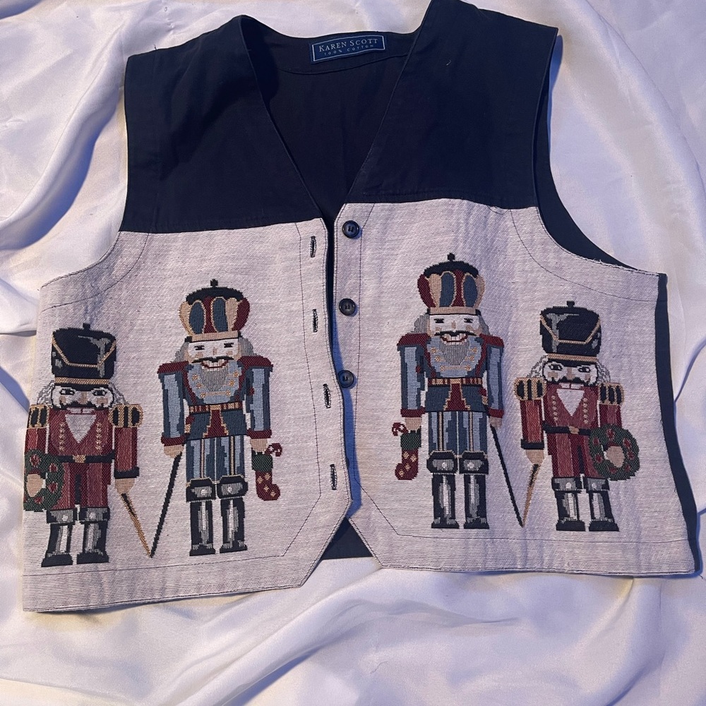 Karen Scott Nutcracker Vest
